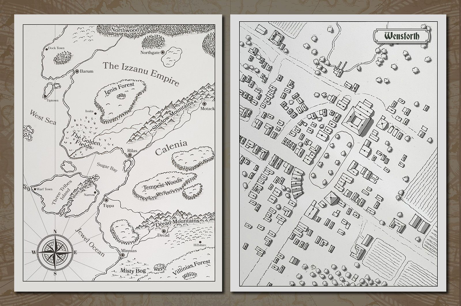 Region and city map